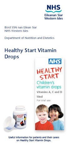 Healthy Start leaflet cover